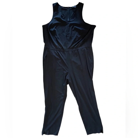 ATHLETA Brooklyn Black Sleeveless Jumpsuit Women’s Size 22 Semi Fitted Ankle - Picture 9 of 9